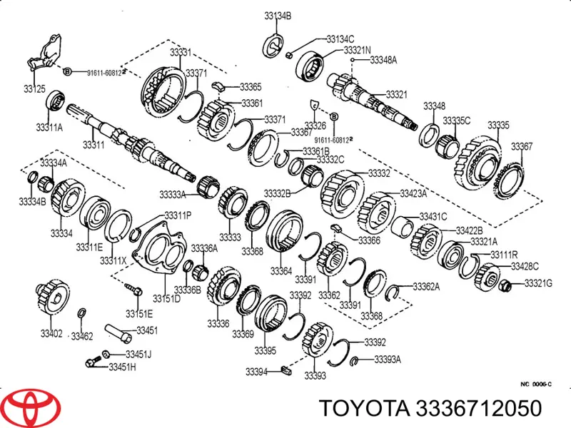 Anel de sincronizador Toyota 3336712050 preço, a partir de 85,49 USD