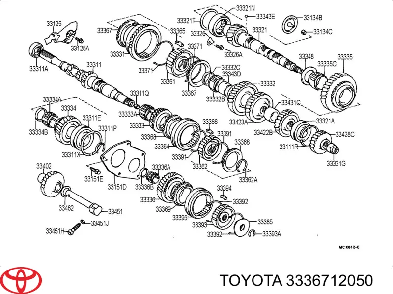 Compre 3336712050 Toyota Anel de sincronizador