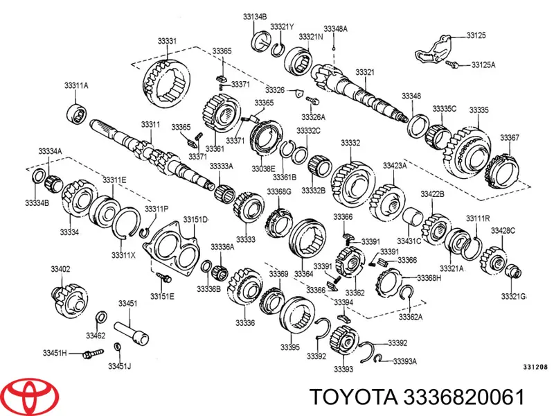 Anel de sincronizador Toyota 3336820061 preço, a partir de 60,60 USD