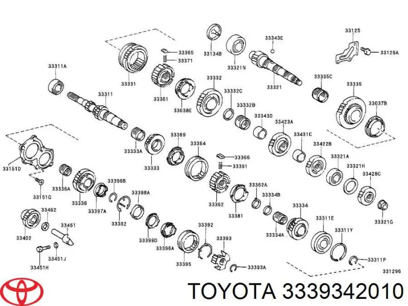 Acoplamento de sincronizador, abraçadeira externa de 5ª velocidade Toyota 3339312022 preço, a partir de 205,69 USD