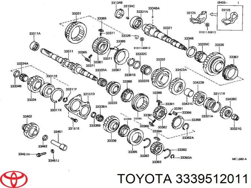 Acoplamento de sincronizador, abraçadeira externa de 5ª velocidade Toyota 3339512011 preço, a partir de 246,08 USD