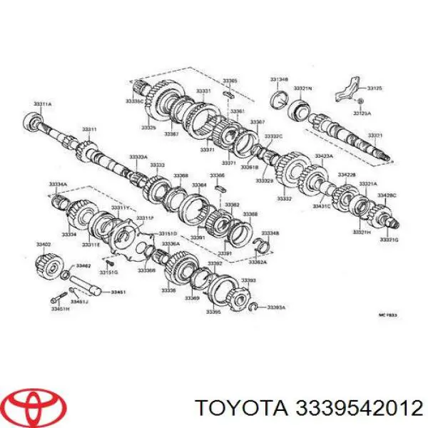 Acoplamento de sincronizador, abraçadeira externa de 5ª velocidade Toyota 3339542011 preço, a partir de 96,39 USD