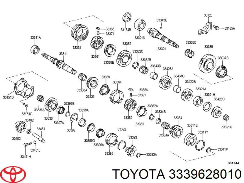 3339628010 Toyota Anel de sincronizador