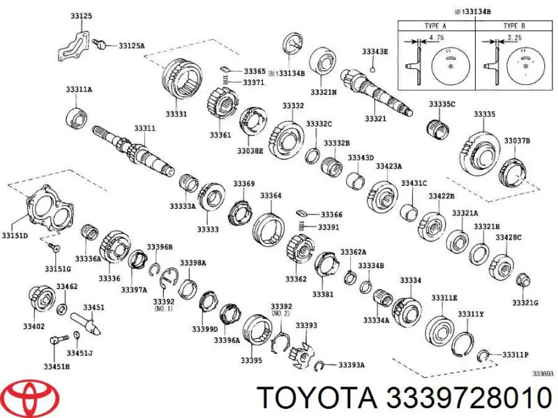 3339728010 Toyota Anel de sincronizador