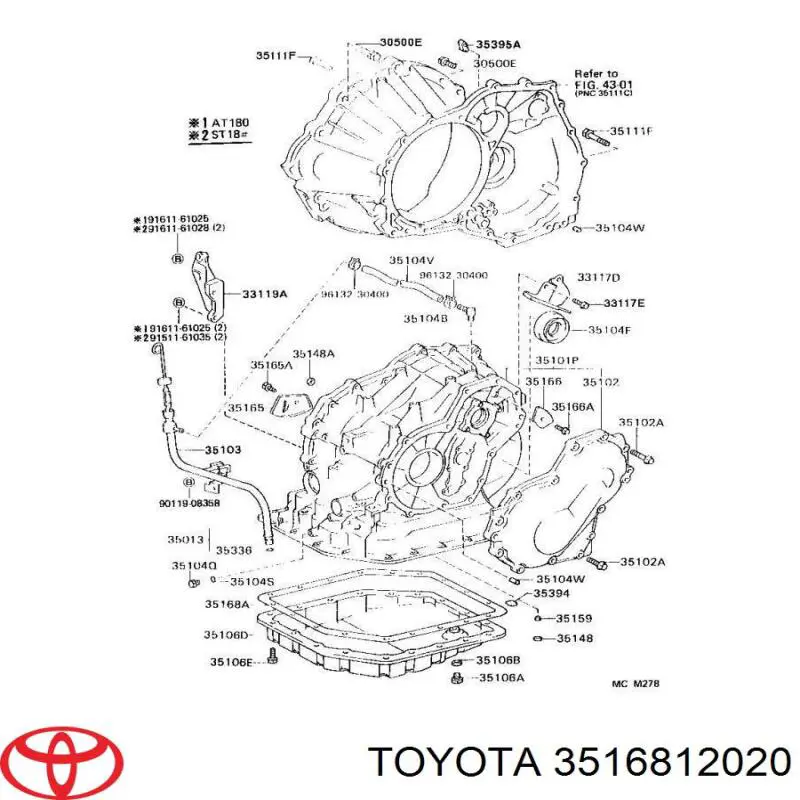 Vedante de panela da Caixa Automática de Mudança/Caixa Mecânica de Mudança Toyota 3516812020 preço, a partir de 19,85 USD