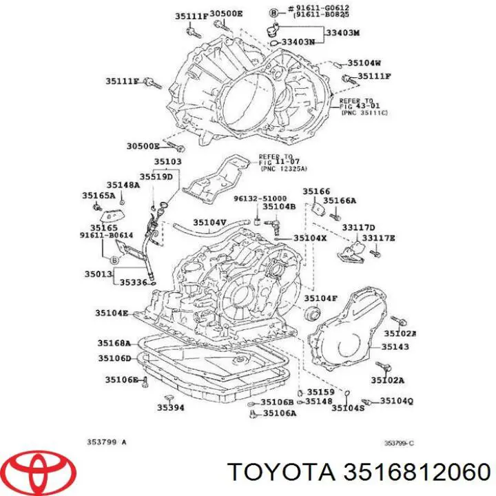 Vedante de panela da Caixa Automática de Mudança/Caixa Mecânica de Mudança Toyota 3516812060 preço, a partir de 5,56 USD