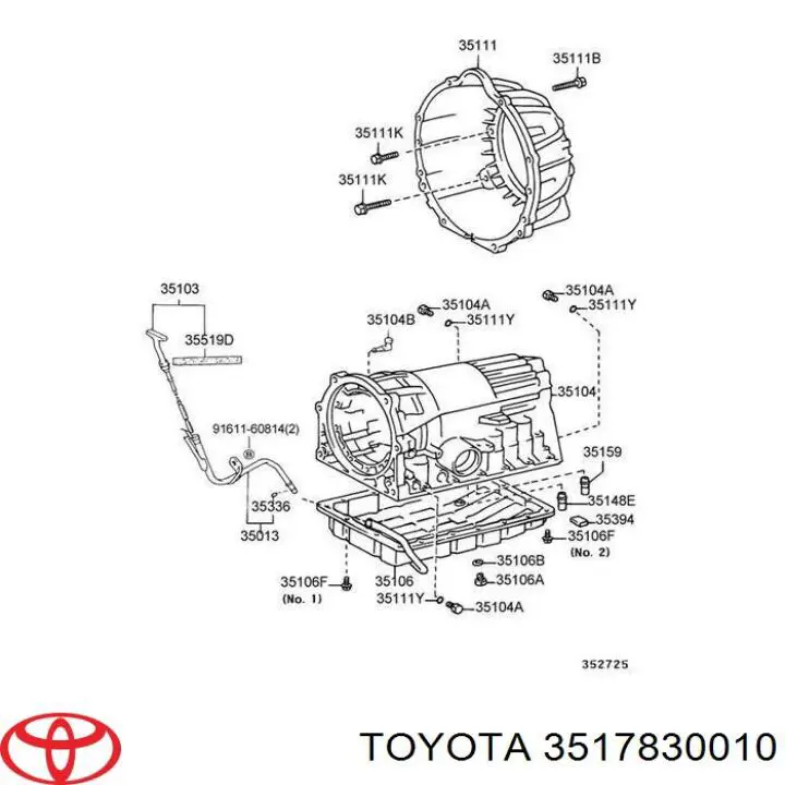 Vedante de panela da Caixa Automática de Mudança/Caixa Mecânica de Mudança para Toyota Land Cruiser 90 J9