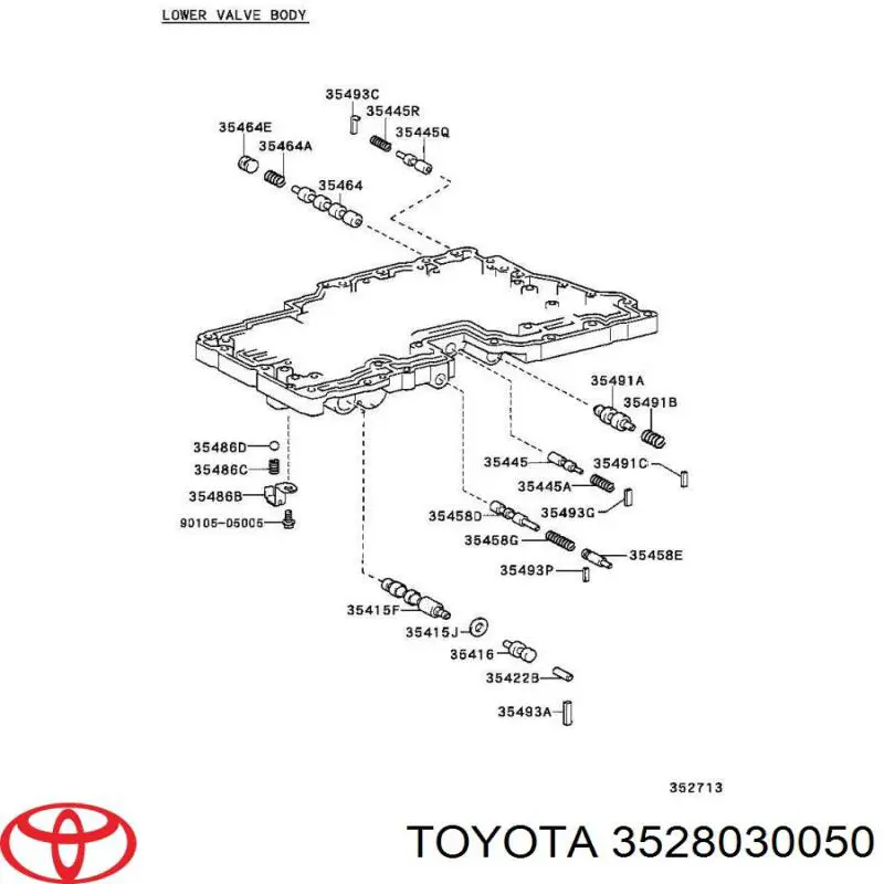 3528030050 Toyota Solenoide da Caixa Automática de Mudança