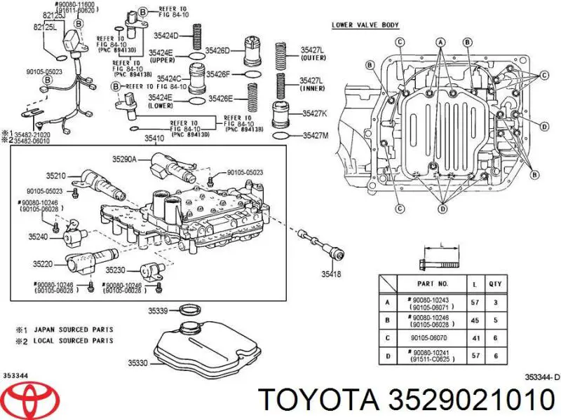 Solenoide da Caixa Automática de Mudança Toyota 3529021010 preço, a partir de 299,49 USD