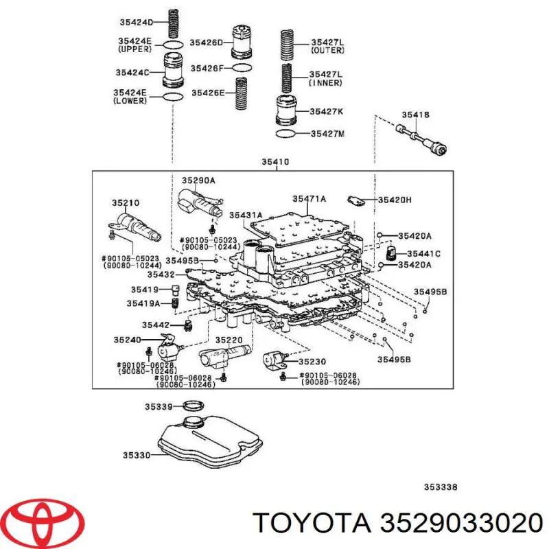 Solenoide da Caixa Automática de Mudança Toyota 3529033020 preço, a partir de 219,28 USD