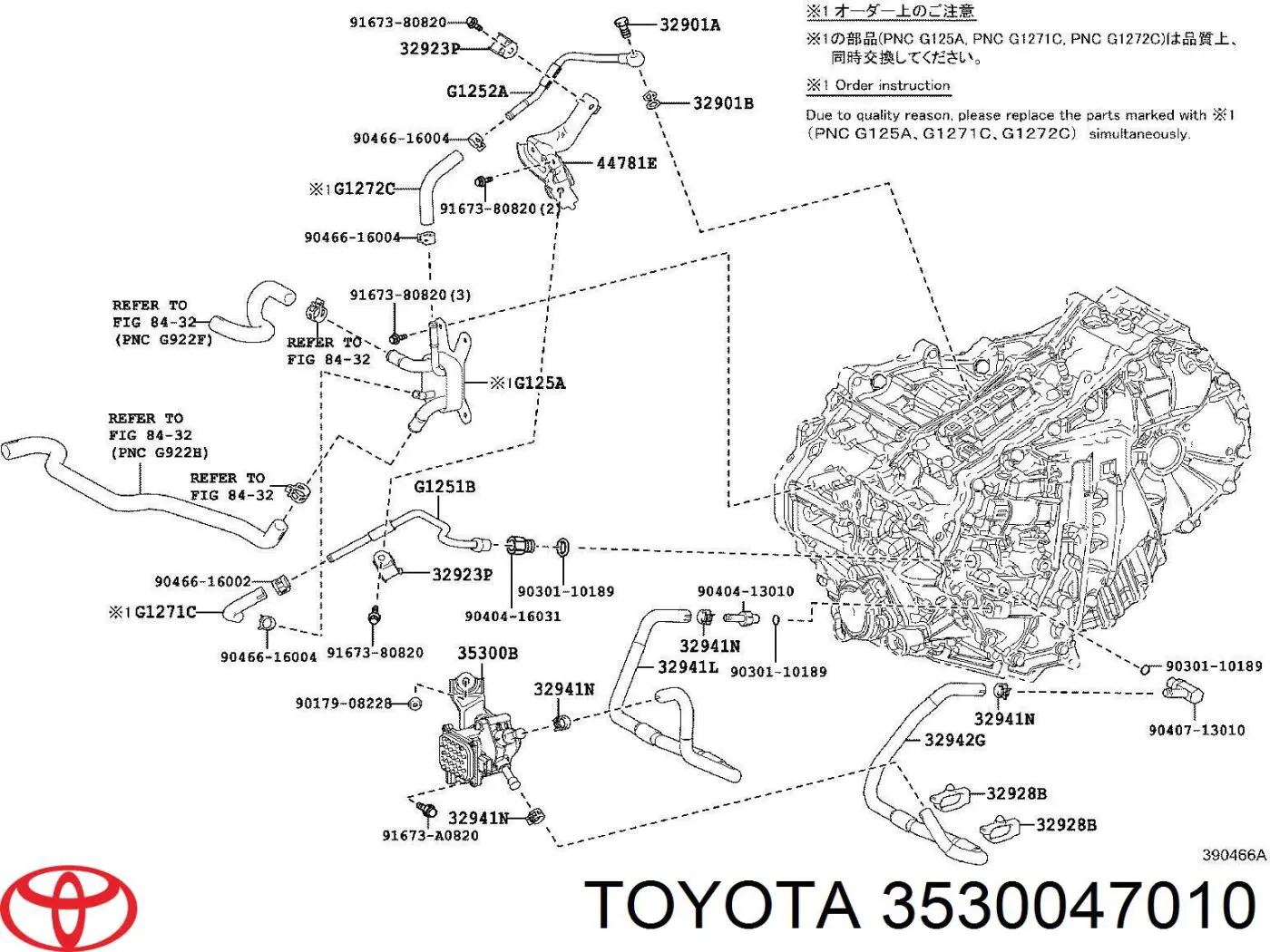 3530047010 Toyota Bomba de óleo da Caixa Automática de Mudança