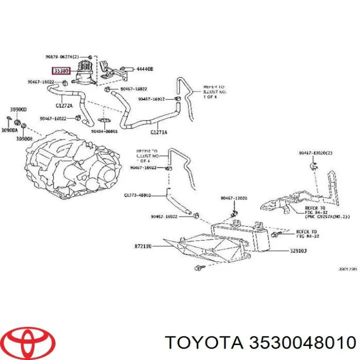 3530048010 Toyota Bomba da Direção hidrâulica assistida