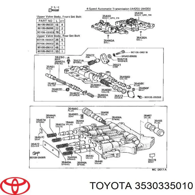3530335010 Toyota Filtro da Caixa Automática de Mudança