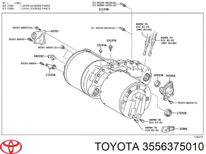  Toyota 3556375010 preço, a partir de 3,83 USD