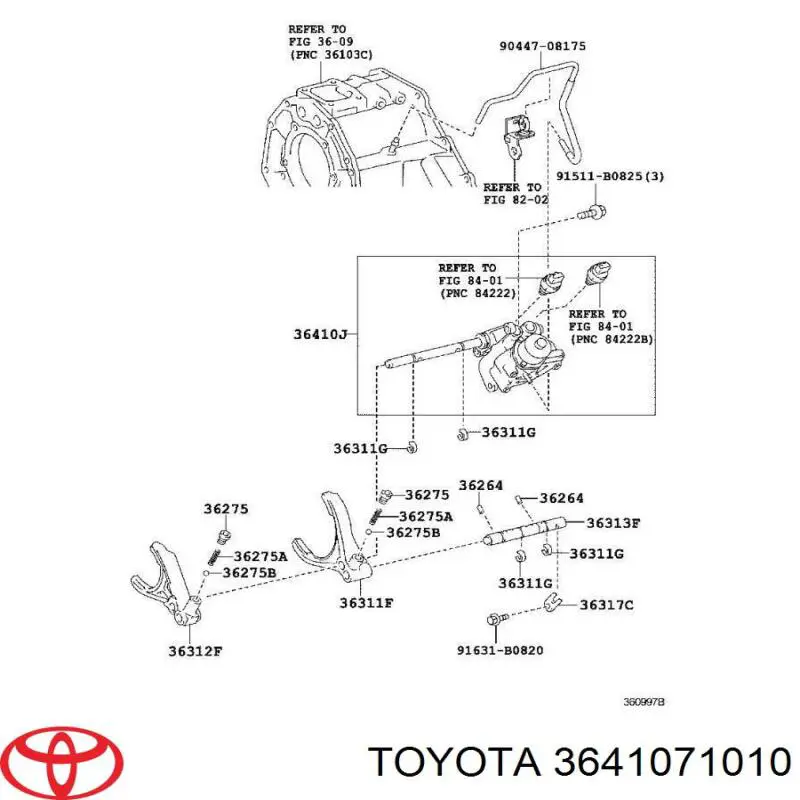 Atuador (acionador) de seleção de velocidades Toyota 3641071010 preço, a partir de 661,15 USD