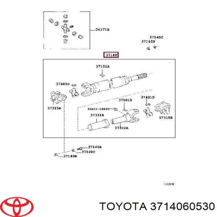 Compre 3714060530 Toyota Junta universal até o eixo dianteiro