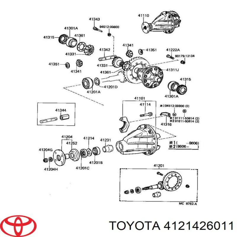 Arruela de diferencial do eixo traseiro Toyota 4121426011 preço, a partir de 17,48 USD