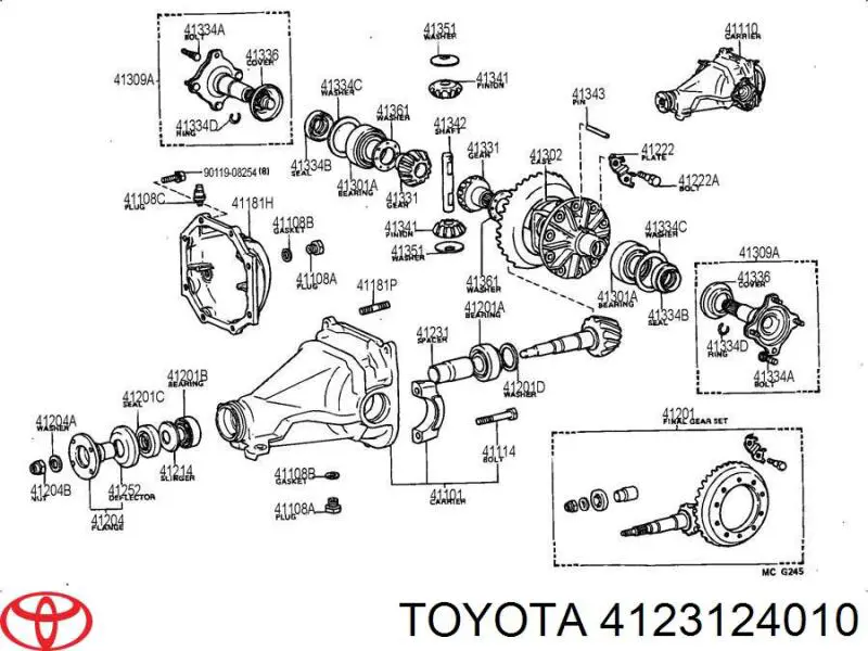 Bucha separadora da haste do eixo traseiro Toyota 4123124010 preço, a partir de 23,34 USD