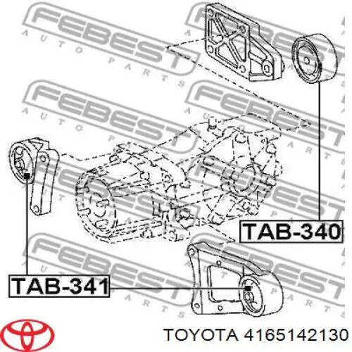 Compre 4165142130 Toyota Bloco silencioso (coxim) traseiro de redutor do eixo traseiro
