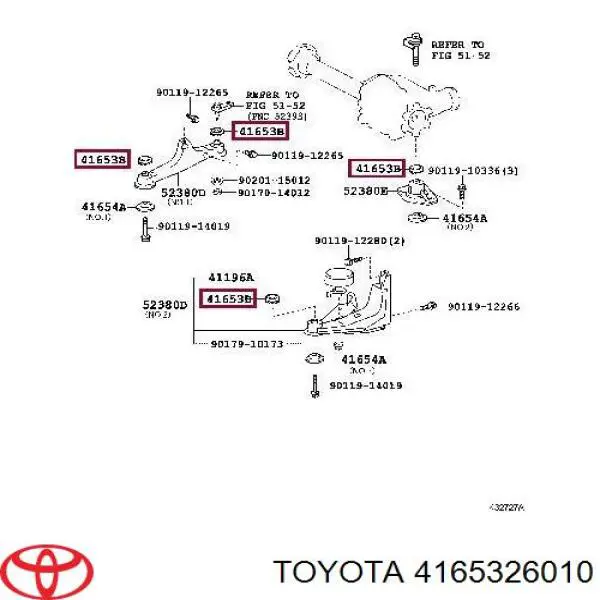 Compre 4165326010 Toyota Arruela de diferencial do eixo dianteiro