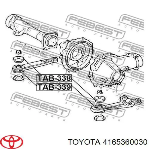 Bloco silencioso (coxim) dianteiro de redutor do eixo dianteiro Toyota 4165360030 preço, a partir de 9,53 USD