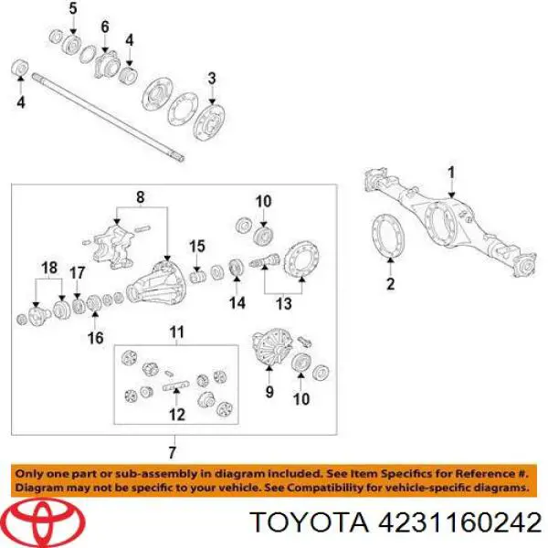 4231160242 Toyota Semieixo traseiro