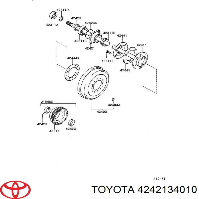 Cubo traseiro Toyota 4242134010 preço, a partir de 223,12 USD