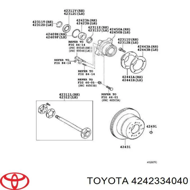 Anel de travagem de rolamento do semieixo traseiro Toyota 4242334040 preço, a partir de 32,56 USD