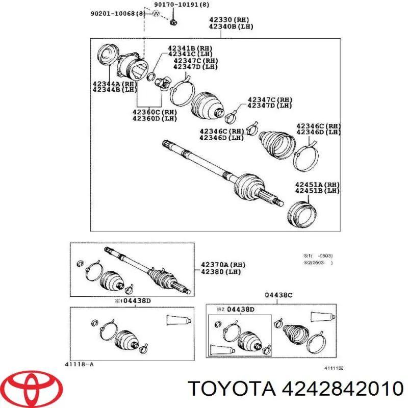  Toyota 4242842010 preço, a partir de 7,51 USD