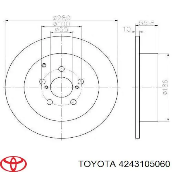 Compre 4243105060 Toyota Disco do freio traseiro