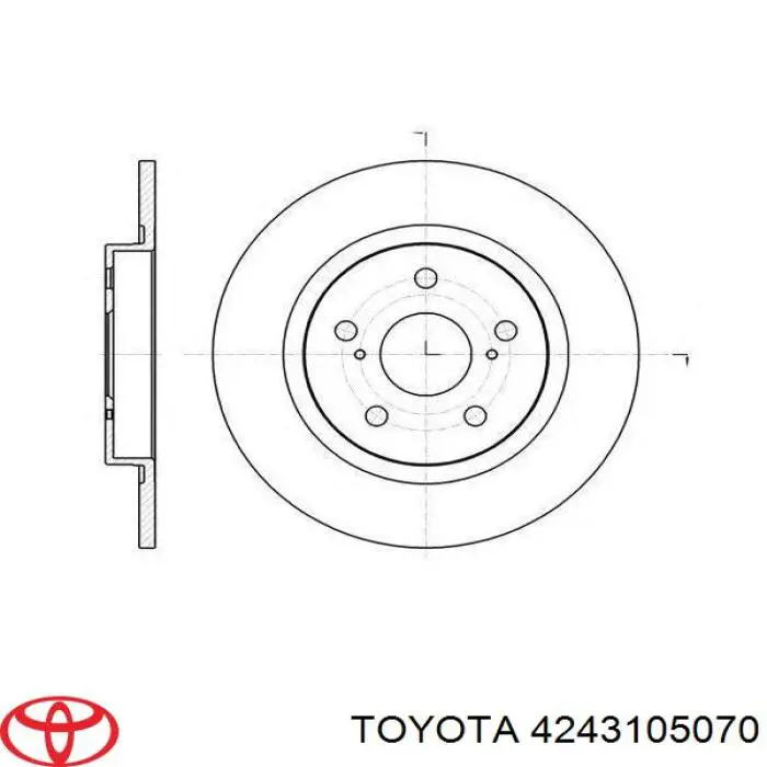 4243105070 Toyota Disco do freio traseiro