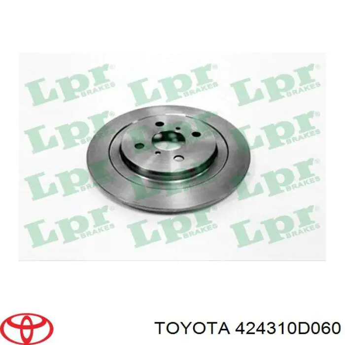 424310D060 Toyota Disco do freio traseiro