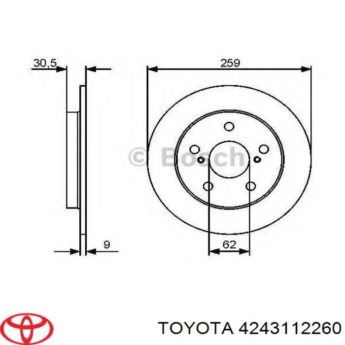 Compre 4243112260 Toyota Disco do freio traseiro