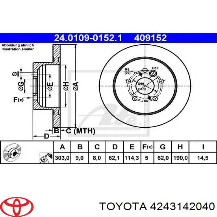 Compre 4243142040 Toyota Disco do freio traseiro