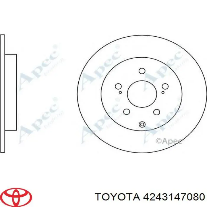 Disco do freio traseiro Toyota 4243147080 preço, a partir de 70,88 USD