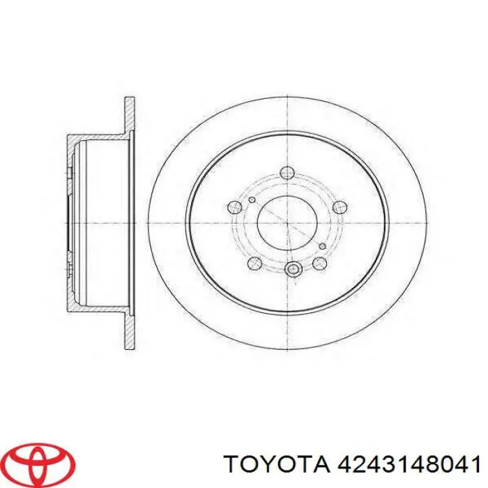 4243148041 Toyota Disco do freio traseiro