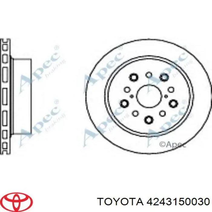 Compre 4243150030 Toyota Disco do freio traseiro