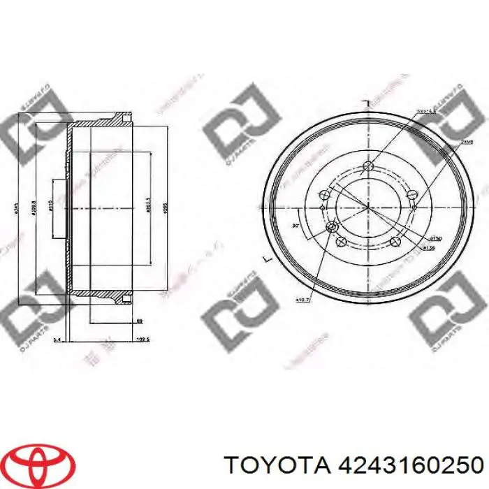 Compre 4243160250 Toyota Tambor do freio traseiro