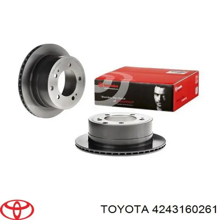 Disco do freio traseiro 4243160261 Toyota