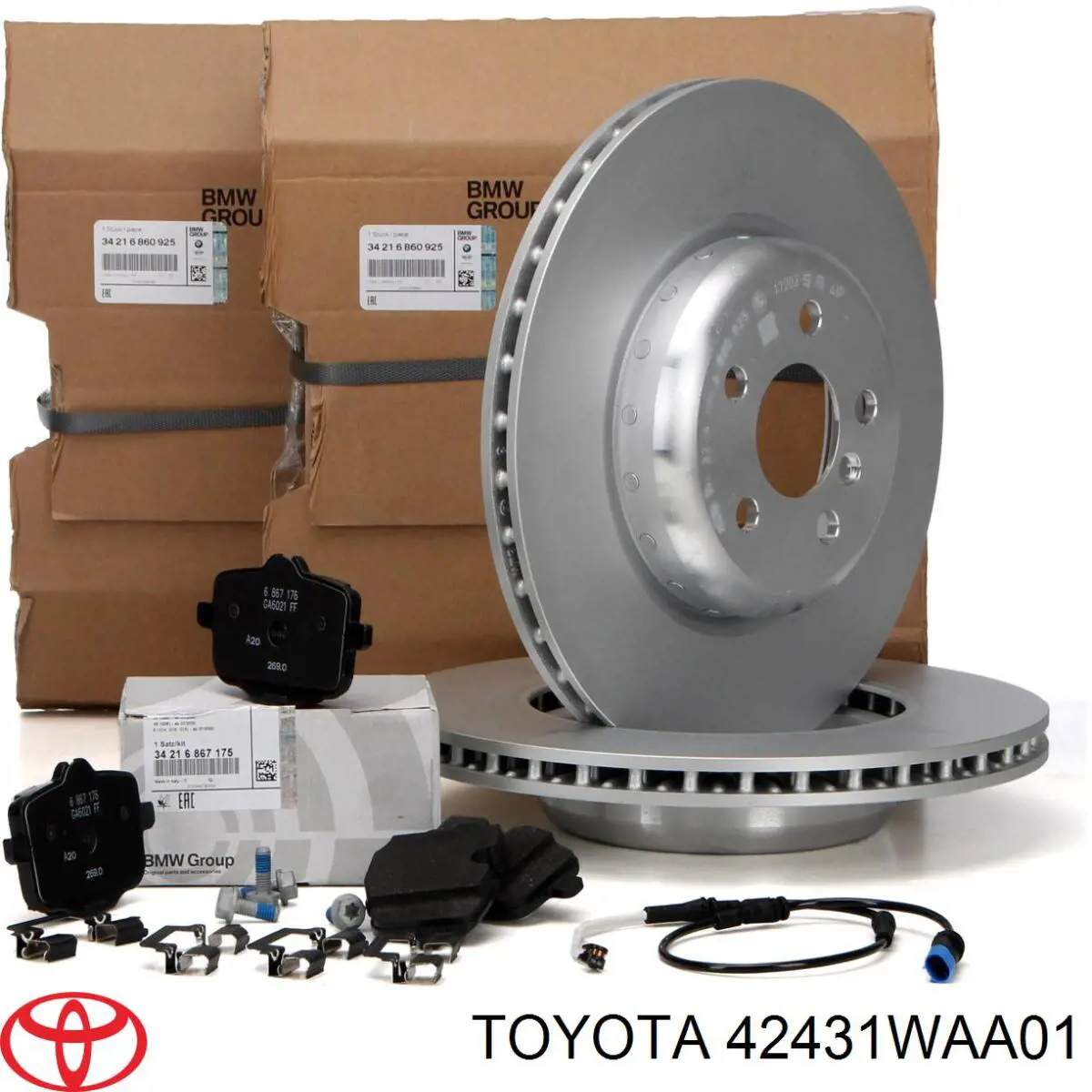 Disco do freio traseiro Toyota 42431WAA01 preço, a partir de 128,64 USD