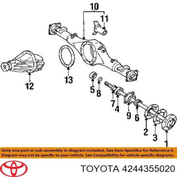 Vedante do flange do semieixo traseiro Toyota 4244355020 preço, a partir de 1,69 USD