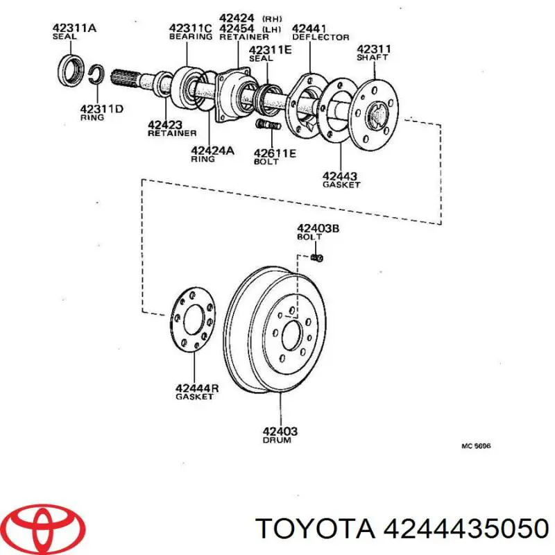  Toyota 4244435050 preço, a partir de 2,54 USD