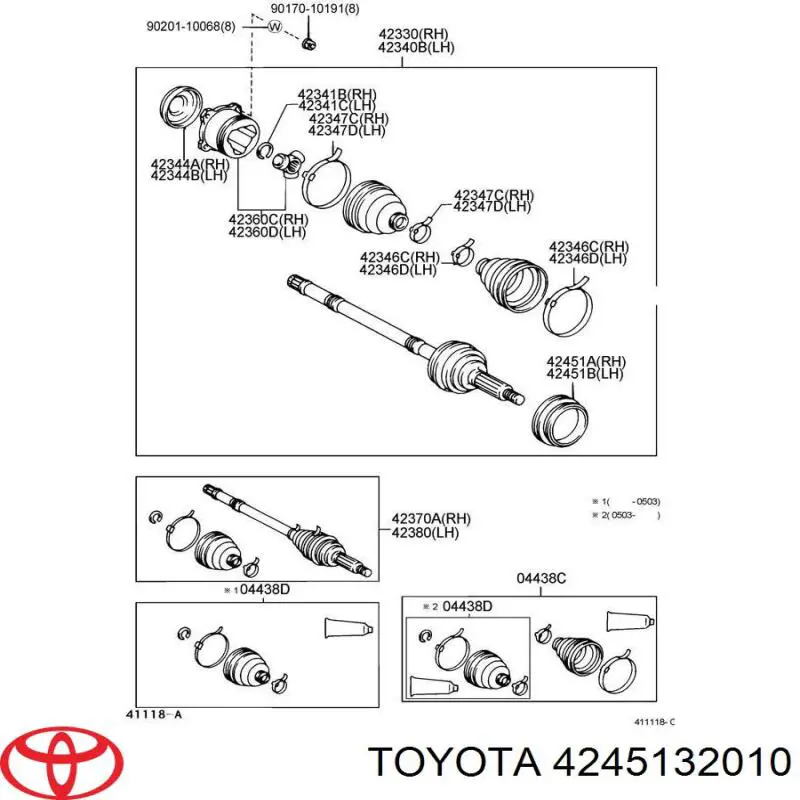  Toyota 4245132010 preço, a partir de  