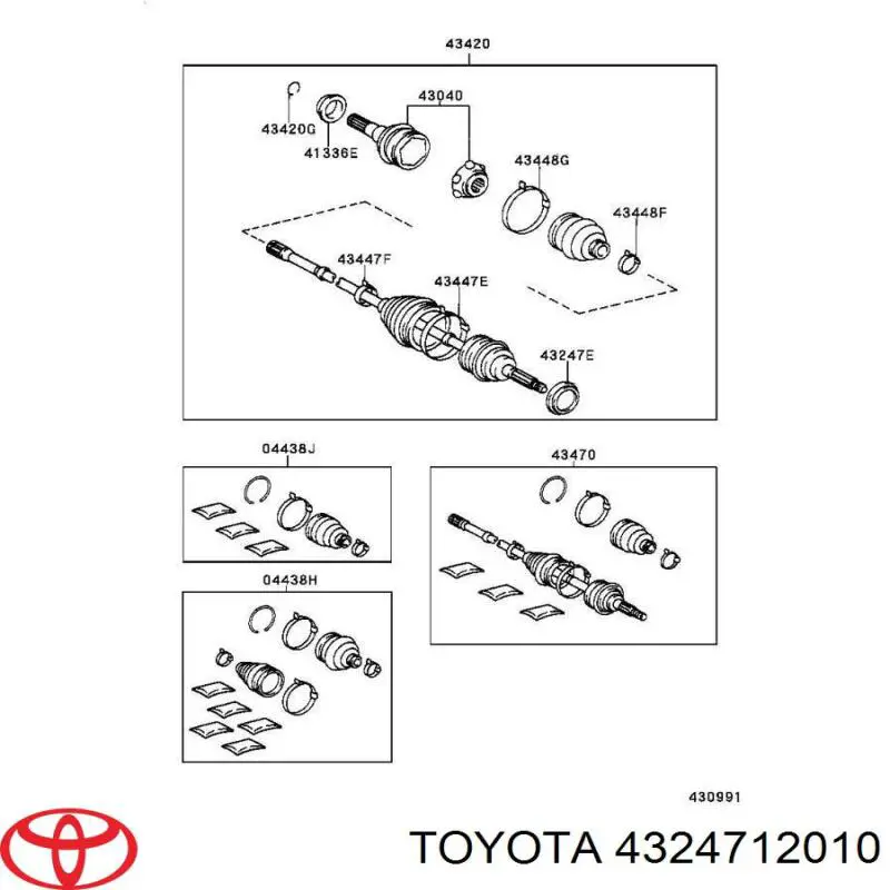 Compre 4324712010 Toyota Anel de cubo