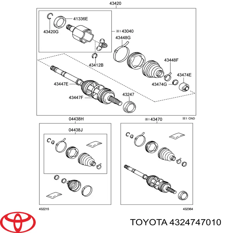 4324747010 Toyota 