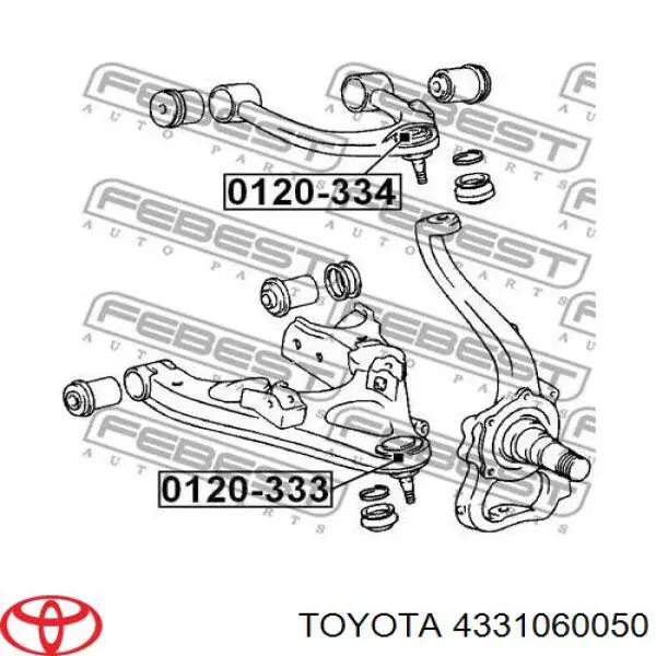 Compre 4331060050 Toyota Suporte de esfera superior