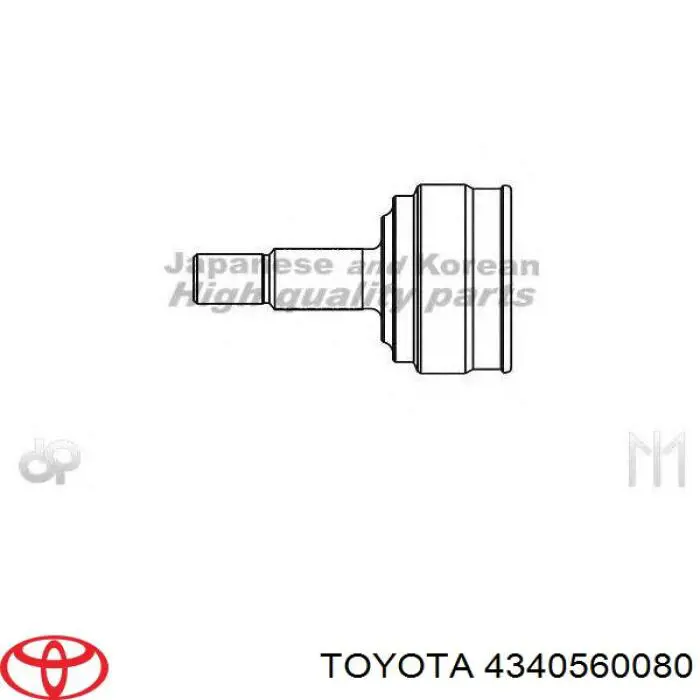 Junta homocinética externa dianteira 4340560080 Toyota