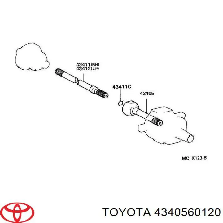 Junta homocinética externa dianteira Toyota 4340560120 preço, a partir de 93,99 USD