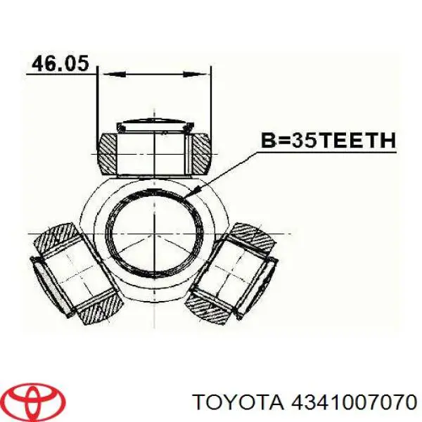 Semieixo (acionador) dianteiro direito Toyota 4341007070 preço, a partir de 221,06 USD