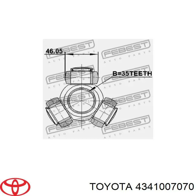 Compre 4341007070 Toyota Semieixo (acionador) dianteiro direito